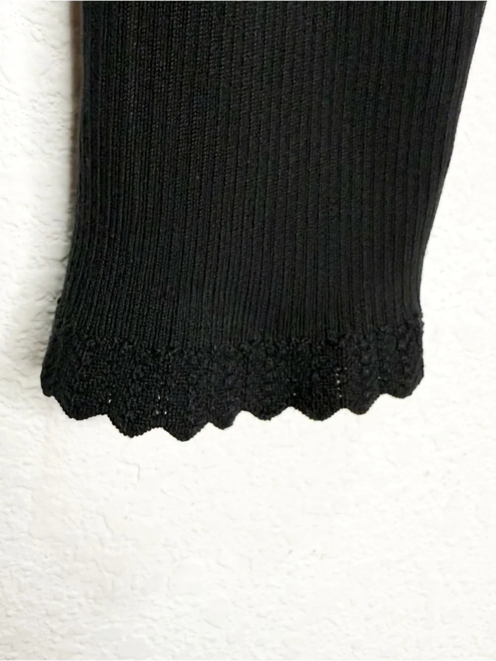 NWOT Boden Ribbed Sweetheart Cardigan Sweater Black K0687 12 - Picture 8 of 12